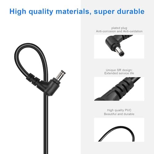 GINTOOYUN 9.8ft DC rallonge 5.5mm X 2.1mm 90degree Angle Droit mâle Femelle câble d'alimentation 18awg pour CCTV sécurité Surveillance intérieure Caméra IP Bande LED, Voiture, etc (Noir)