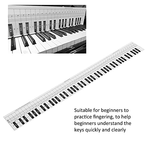 Table de partitions de piano, table de touches de piano étanche, papier couché portable 88 pour comparaison pour les exercices