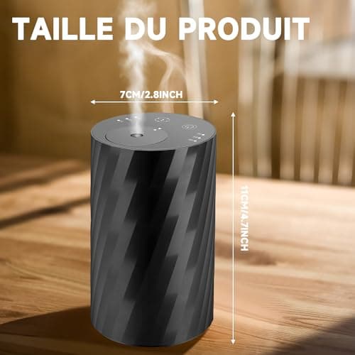 MEKOTRIN Diffuseur Huiles Essentielles, Désodorisant Voiture 20ML Aromathérapie sans Eau - Minuterie, Marche Arrêt Automatique, Diffuseur Parfum Maison Bureau Voiture(Bande Diagonale)