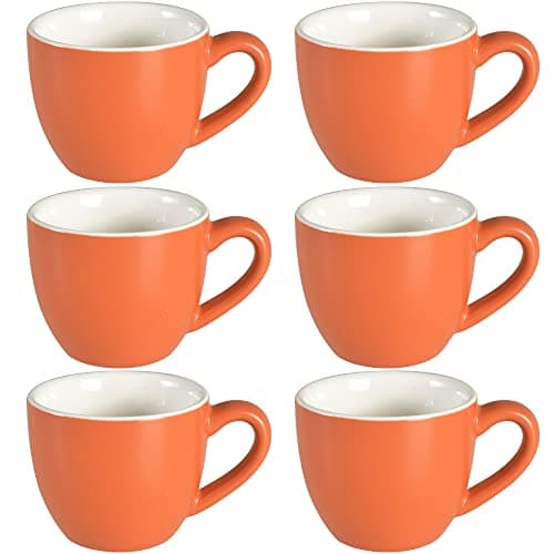 homEdge Mini tasse à expresso Procelain - 90 ml - Demitasse - Pour expresso, thé - Orange
