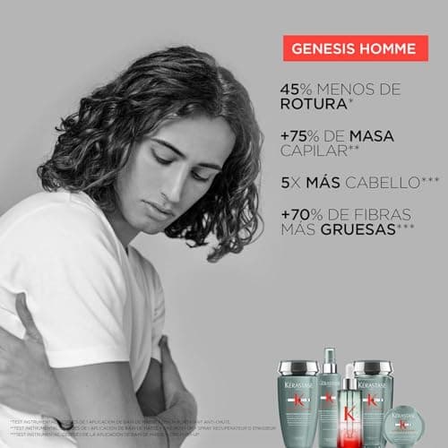 Kérastase, Genesis Homme, Cire Coiffante, Pour Cheveux Affaiblis & Affinés, Cire d'Épaisseur Texturisante, 75 ml