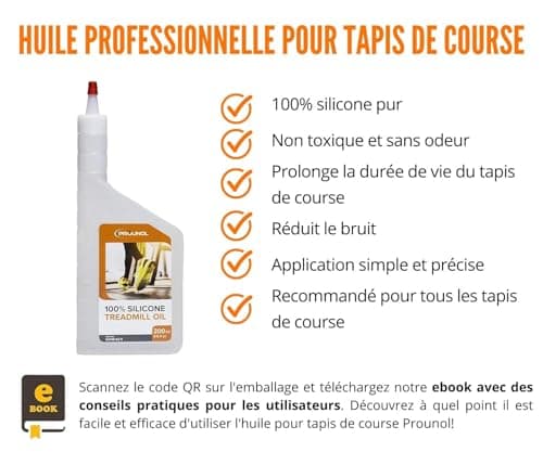 PROUNOL Huile de Silicone pour Tapis de Course – 200ml - 100% Pure Lubrifiant Tapis de Course