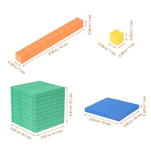 Alipis Blocs De Base Dix pour Les Mathématiques Mousse Blocs De Base Dix pour Les Mathématiques Blocs De Valeur De Position Mathématiques Compteurs Mathématiques Manipulatifs Cubes