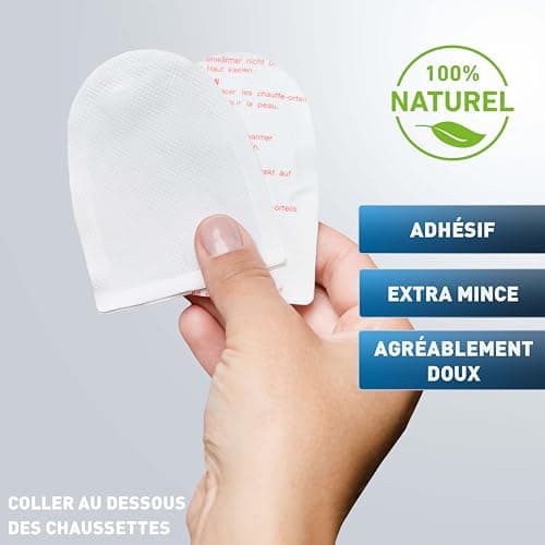 THE HEAT COMPANY Chauffe-Pieds - 15 Paires - Extra Chaud - adhésif - 8 Heures de Chaleur - Chaleur immédiate - autochauffante - purement Naturel - pour Toutes Les Tailles