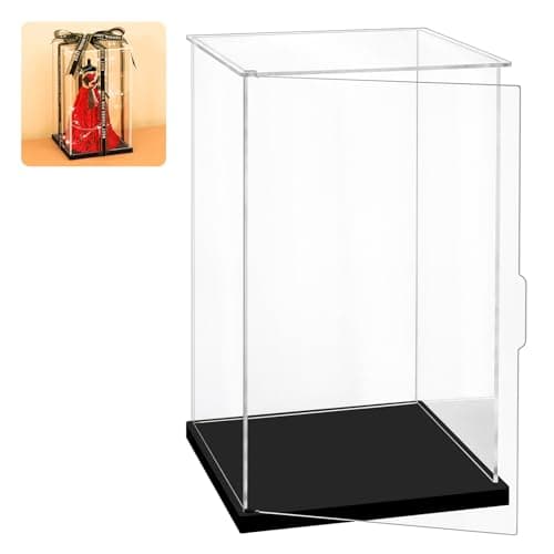 Huijintao Vitrine pour Collection, Vitrine Figurine, Vitrine Acrylique, Vitrine Exposition Transparent pour Voitures Miniatures, Figurines, Objets de Collection (15x15x25 cm)