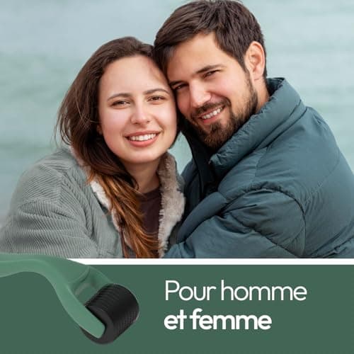 ULTI Paris Dermaroller cheveux Rouleau pour la pousse | derma roller 540 aiguilles en titane de 0,25 mm丨Stimuler la croissance de la barbe et la pousse des cheveux | Roller cheveux Rouleau cheveux