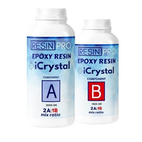 Icrystal Résine èpoxy – 0,75 Kg Resine Ultra Transparent - Pour la création de bijoux, River Table, créations artistiques, modélisme, Sans BPA - Assistance technique en Français