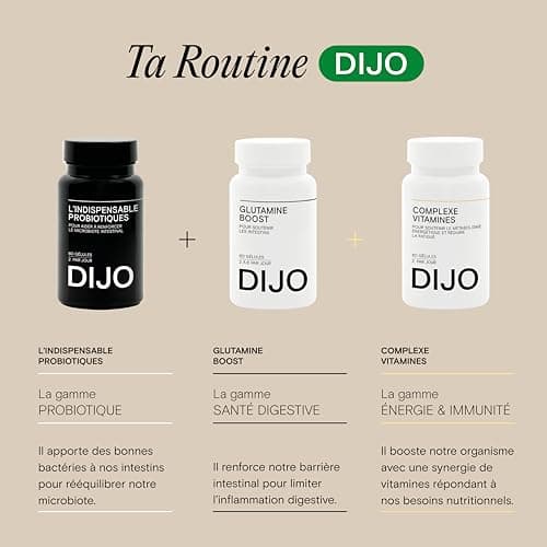 DIJO - L'indispensable Probiotique - Renforcement de la Flore Intestinale - 8 Souches de Bactéries & 28 Milliards d'UFC - Gélules Gastro-Résistantes - Végan - Fabriqué en France (1 MOIS)