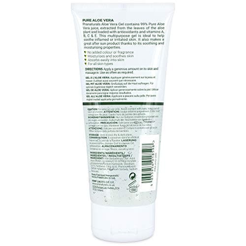 Gel à L’Aloe Vera PraNaturals 200ml Apaisant naturel et hydratant nourrissant (Paquet de 1)
