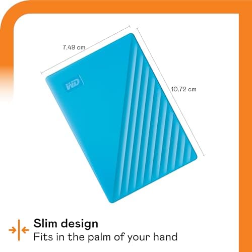 WD 6To My Passport Disque Dur Externe Portable, Parfait pour sauvegarde et stockage, Sauvegarde et protection par mot de passe, compatibilité avec PC, Xbox et PS4,