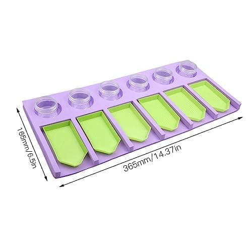 Doafoce Plateau de Peinture Diamant 2 Pièces Organisateur Plateau Peinture Diamant Kit Diamond Painting Accessoires avec 12 Plateaux et 12 Boîtes pour Loisirs créatifs