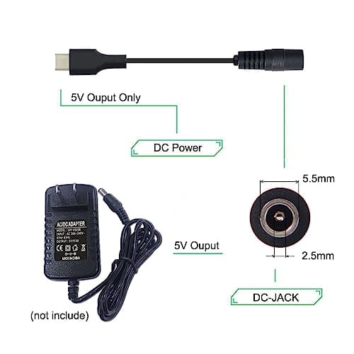 CY Câble USB 3.1 Type C USB-C vers DC 5V 5.5.2.5mm câble de charge d'extension de prise d'alimentation pour tablette de téléphone portable