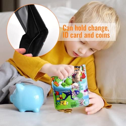 Benaton Portefeuille Enfant, Portefeuille Anime Cartoon PU Cuir, Porte-Monnaie Adolescents Anime Cartoon, Portefeuille Enfant Cartoon, Peut Contenir Une Petite Monnaie, Une Carte d'Identité