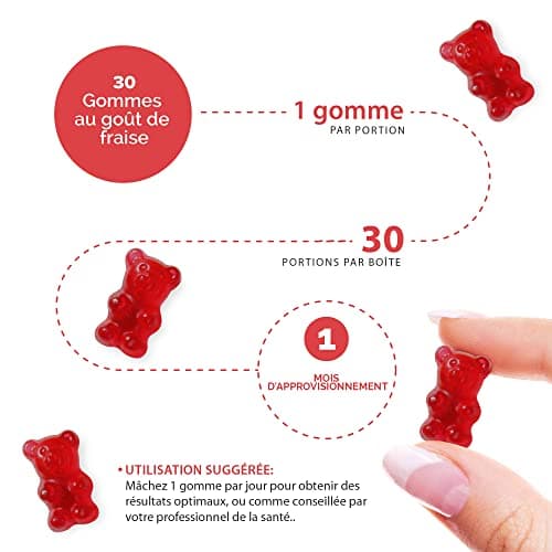 Novomins Gummies au Fer Enfants – Supplément de Fer pour Enfants – Energie et Système Immunitaire – Végétaliens – 1 Mois d'Approvisionnement – 30 Vitamines à Macher pour Enfants