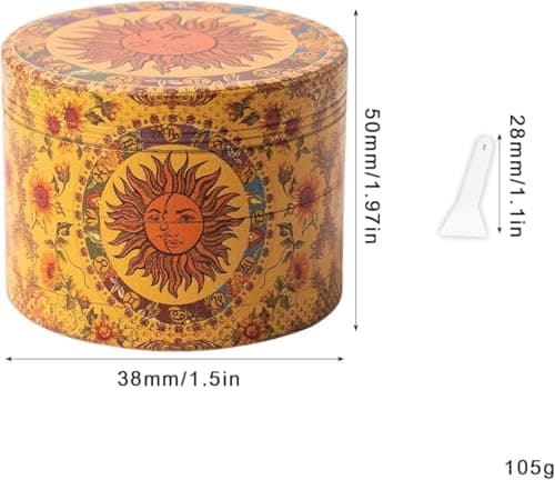 Moulin À Pollen Grinder D'Herbes,Grinder Vintage Herb Grinder Grinder Métal Broyeur À Pollen En Alliage De Zinc Avec Sa Petite Spatule À Pollen Couvercle Aimanté Pour Épices, Herbes, Café (50mm)