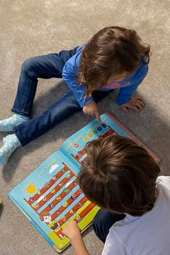 Livres Enfants Jouets éducatifs pour Enfants de 3 Ans - Jouets interactifs bilingue Anglais et français avec 12 chansons et Fonction Quiz - Livre électronique pour Enfants