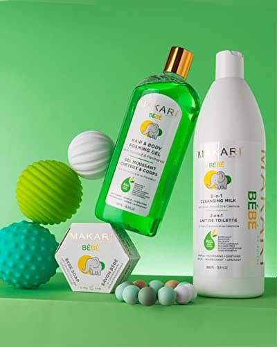 Makari - Lait de Toilette Calendula Bébé - Hypoallergénique - 1000 ML