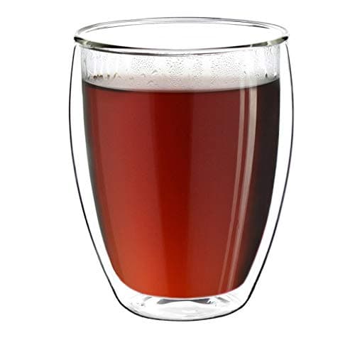 Creano Verre Thermique XXL à Double paroi 400 ML, Verre à café/Verre à thé/Latte Macchiato Extra Large résistant à la Chaleur en Verre borosilicaté, Lot de 6