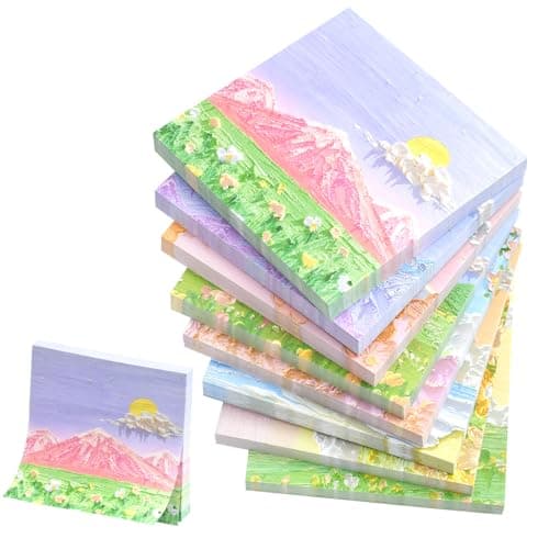 ANTHYTA 640 Pièces Notes Autocollantes Colorés, Notes Autocollantes Colorées 80x80mm, Notes Sticky, Super Sticky Notes Carrées, Notes Adhésives Roses pour École, Bureau, Maison, Réunion