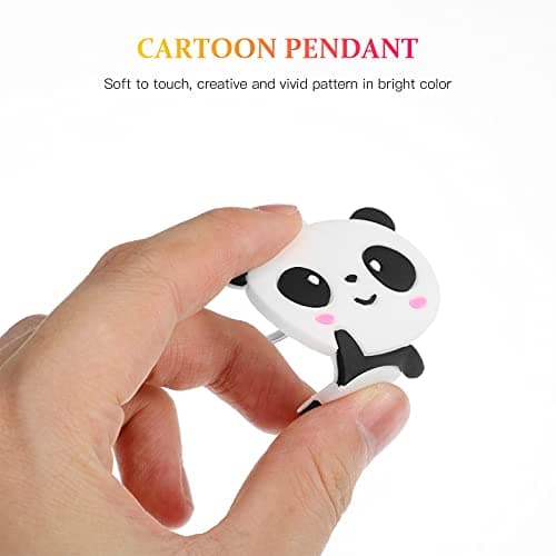 Toyvian Panda Porte-clés Mignons Voiture Porte-clés À Main Décorations Pendentif Party Favors 6 pcs (Style aléatoire) Blanc