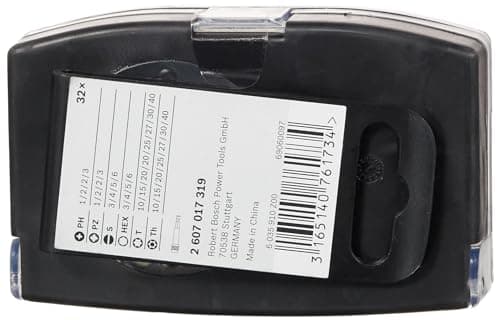 Bosch Professional 32 pièces Coffrets d'embouts de vissage Extra Hard (PH, PZ, T, TH, S, HEX-Bit, Accessoires Perforateurs et Visseuses)