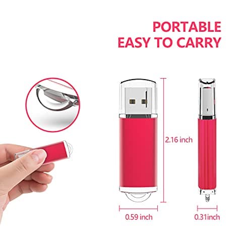KOOTION 32Go Clé USB 2.0 Clef USB avec Trousseau 32Go Imperméable à l’Eau Jump Drive Mémoire Stick pour la Sauvegarde de l’Ordinateur/Ordinateur Portable