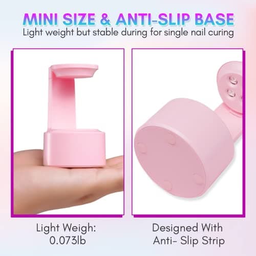 MAKARTT Lampe à Ongles LED Mini,Séchoir à Ongles 5W gel Nail UV light, Gel Vernis à Ongles Extension Gel Nail Light Solidification Light, voyage gel Nail LED Light Valentine fête des mères cadeau
