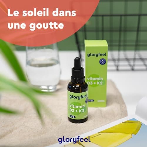 Vitamine D3 K2 en Gouttes 50ml, K2 MK7 99,7+% All-Trans (K2VITAL® by Kappa) Hautement Dosée, Soutien les Os, les Dents et le Système Immunitaire, 100% Végétalien, Sans Additifs