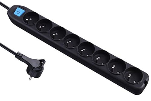 Electraline 32055 Bloc Multiprise 8 Prises avec interrupteur - câble 1,5 m
