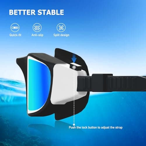 RISEOFLE Lunette Piscine Adulte, Lunettes de Natation Unisexes pour Homme et Femme, Lunette Polarisée Avec Protection Antibuée et Anti-UV(Blanc)