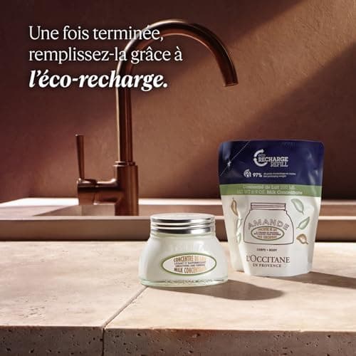 L'Occitane - Eco-Recharge Concentré de Lait Corps Amande - 200 ml - Fabriqué en France