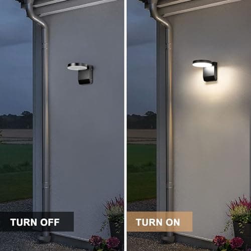 Applique murale extérieure, éclairage extérieur IP54 résistant aux intempéries, alimentation secteur, lampe murale extérieure 20 W pour porte d'entrée, porche, jardin, lumière naturelle 4000K