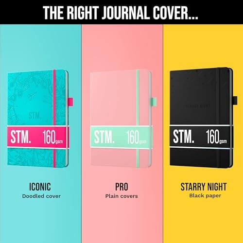 Scribbles That Matter B5 Bullet Dotted Journal + Stylo gratuit! Ton carnet B5 pointillés Couverture rigide 160 g/m2, 150 papier épais résistant aux saignements pour le travail (7 x 10) pouces