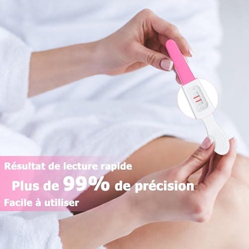 MOMMED Test de Grossesse, 5 X emballés individuellement HCG Test, sensibilité HCG de 25 mIU(25 Ng/L), Pregnancy Test, Détection rapide en 3 minutes