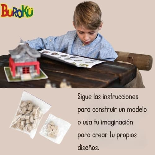 Buroku - Kit de construction romaine 390 pièces | Temple romain réaliste | Briques de pierre | Encourage l'apprentissage STEM et la motricité | Pour enfants et adultes | Colle incluse