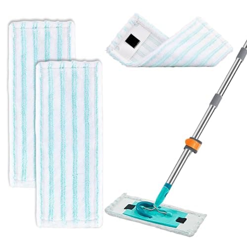 FYSL 2 Pièces Housses de Rechange en Microfibre, Serpillères de Rechange pour Leifheit Clean Twist M Micro Duo, Housse de Vadrouille pour Balai Nettoyante et Absorbante, pour Tous Les Sols