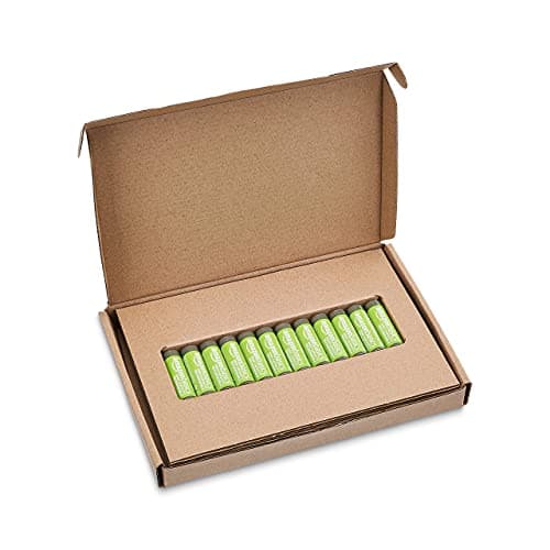 Amazon Basics Piles Rechargeables AA Haute Capacité, NiMH, 2400 mAh, pré-chargées - Lot de 12