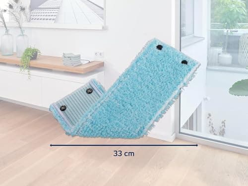 Leifheit Lot de 2 Housses Lave-Sol Clean Twist M Extra Soft, Housse de Rechange en Fibres spéciales, idéale pour Les sols fragiles, Housse pour Balai nettoyante avec Absorption d'eau Minimale