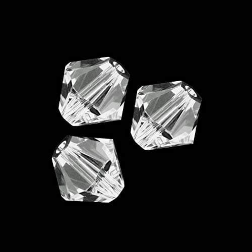 Lot de 400 perles en plastique cristal de 8 mm - Perles en acrylique de luxe - Double cône - Pour kit de bricolage, accessoires de bricolage, conception de bijoux, fabrication de bijoux