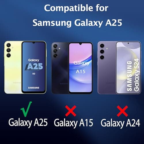AURSTORE Coque pour Samsung Galaxy A25,Protection intégrale Avant + Arrière en Rigide, Housse Etui Pochette Tactile Protection 360 degré