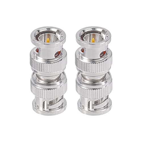 Superbat Connecteur BNC 75Ohm BNC Male à Male Barillet Adaptateur Coaxial RF à Faible Perte Support HD-SDI/3G-SDI/4K/8K pour Moniteur Caméra de Sécurité DVR Enregistreur(2 Pièces)