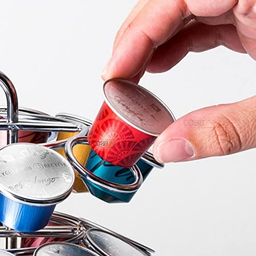 COBB INDUSTRIES® - Artémis CH0033 - Porte Capsules Distributeur Présentoir Rotatif pour 40 capsules Nespresso Acier chromé kapselhalter