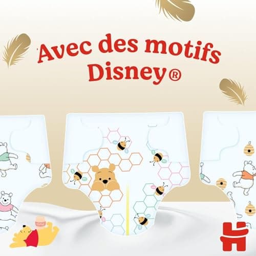 HUGGIES Extra Care - Couches bébé Taille 5 (11/25kg) - Pack de 66 couches - extra doux - barrières anti fuite - facile à changer - hypoallergénique et testé dermatologiquement - avec des motifs Disney