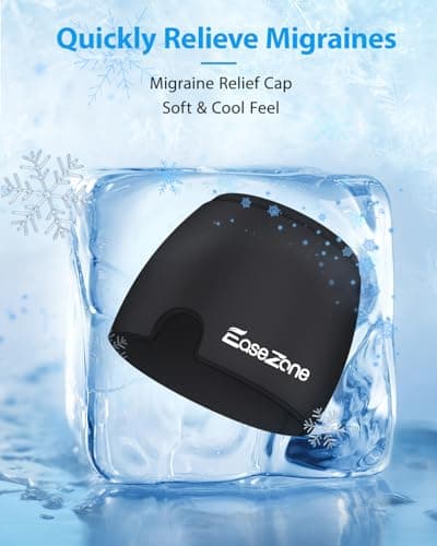 EaseZone Bonnet Migraine, Bonnet Anti Migraine, Bonnet de Migraine,Bonnet Gel Froid Migraine, Migraine Relief Cap, Masque Migraine, Masque anti Migraine,Bonnet Mal de tête, Headache Relief Hat