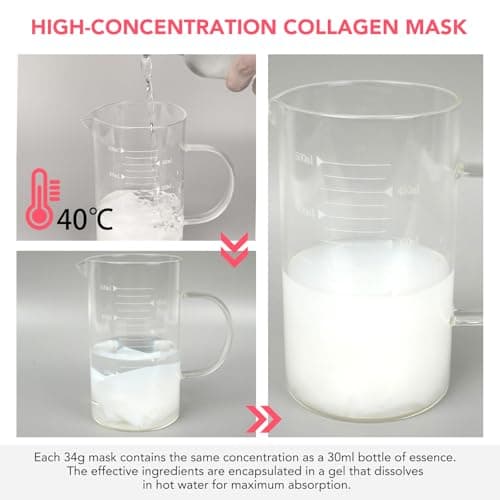 Masque Au Collagène, Masque Collagène, Masque Hydratation Profonde, Hydratation Hyaluronique Profonde, Booster De Collagène Avancé, Réduire Les Rides Et Ridules (Rose 4pcs)