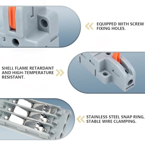 Innfeeltech 10 connexions ternimal, pince de connexion 1 - in 5 - out, avec levier, connecteur de câble, avec pince de conducteur 0,2-4 mm2, pour projets de bricolage