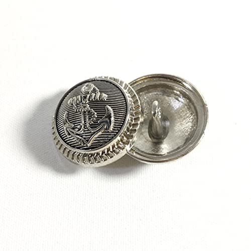Lot de 25 boutons en métal, boutons pour veste, boutons de manteau, boutons résistants et de haute qualité, motifs de boutons, boutons pour vêtements, boutons, boutons à coudre (argent3, 18 mm)