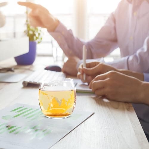 DOITOOL Lot de 2 verres à whisky en verre transparent pour carte du monde - Pour le vin, le whisky, le bar à la maison