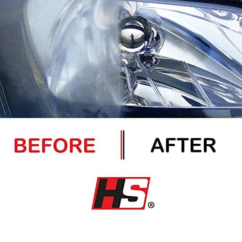 HS Rénovateur phare voiture, kit polissage avec vernis UV | Kit de rénovation pour phares de voiture, nettoie et polit les phares jaunis ou opaques, avec vernis UV