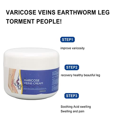 50g Crème De Traitement des Varices Crème Pour les Varices Ingrédients Naturels Hydrate la Crème Réparatrice des Varices Pour Améliorer L'apparence des Jambes